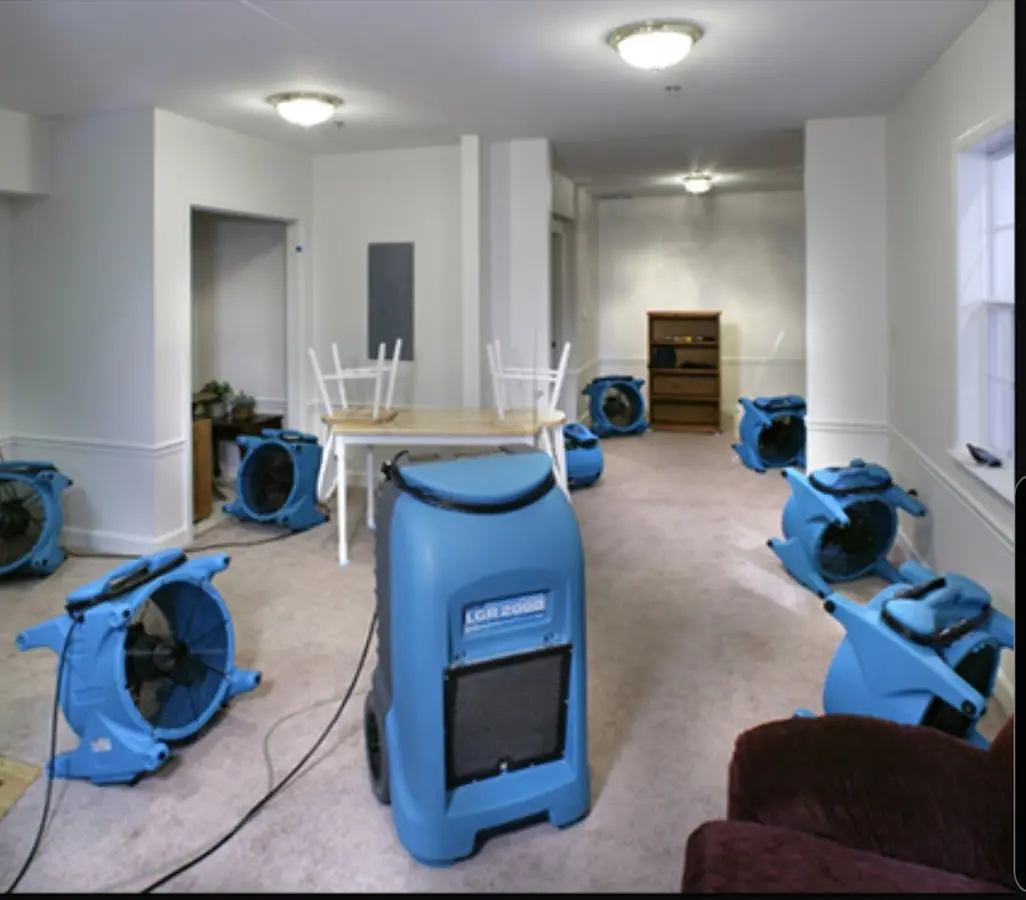 Air movers and dehumidifier setup for Water Extraction & Removal in Casselberry